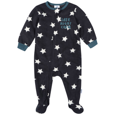 Baby & Toddler Boys Stars Footed Fleece Pajamas