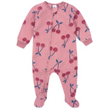 Baby & Toddler Girls Cherries Footed Fleece Pajamas