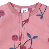Baby & Toddler Girls Cherries Footed Fleece Pajamas