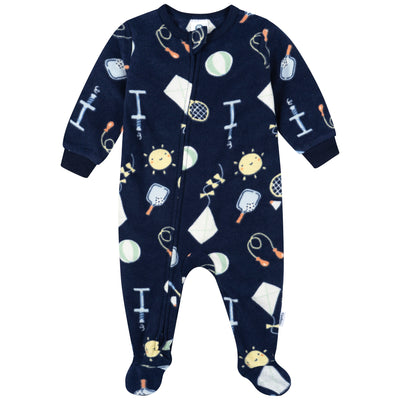 Baby & Toddler Neutral Playtime Footed Fleece Pajamas