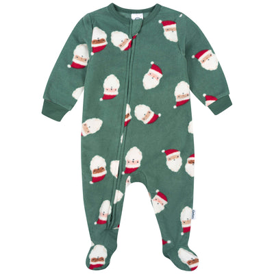 Baby & Toddler Neutral Santas Footed Fleece Pajamas