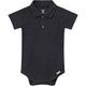 Baby Boys Black Polo Bodysuit-Gerber Childrenswear Wholesale