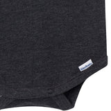 Baby Boys Black Polo Bodysuit-Gerber Childrenswear Wholesale