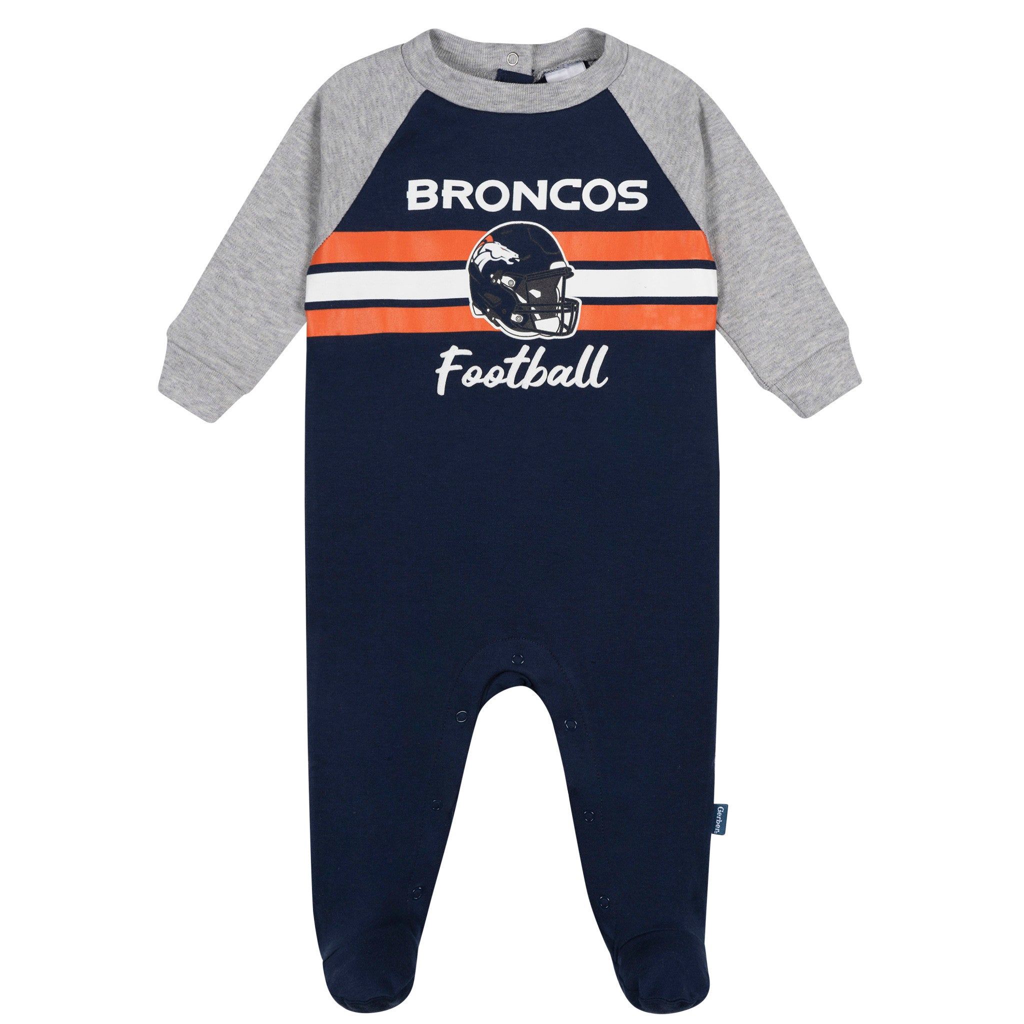 Baby Boys Denver Broncos Footed Pajamas-Gerber Childrenswear Wholesale