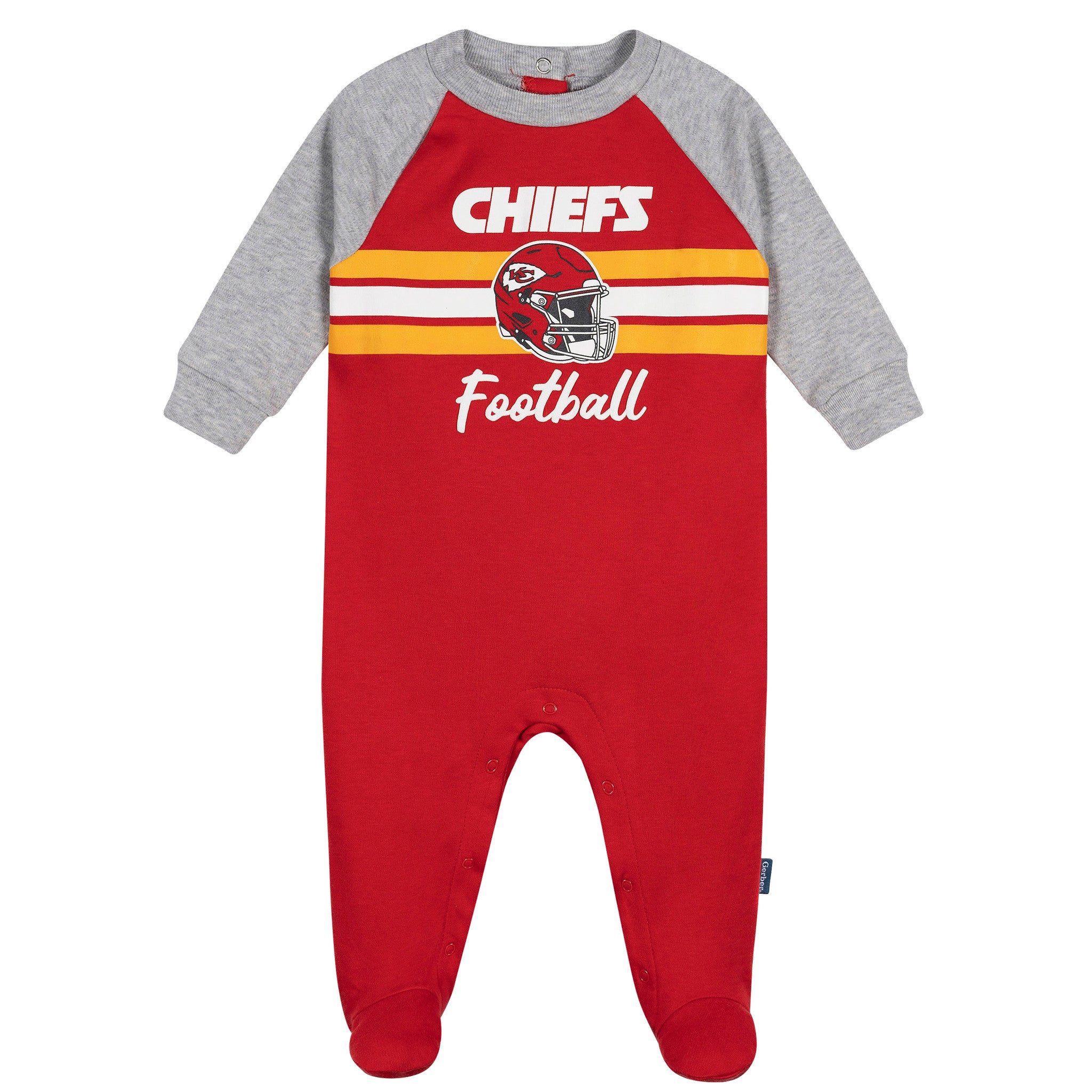 Baby Boys Kansas City Chiefs Footed Pajamas-Gerber Childrenswear Wholesale