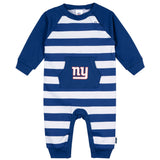 Baby Boys New York Giants Football Pajamas With Pouch-Gerber Childrenswear Wholesale