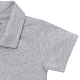 Baby Boys Gray Heather Polo Bodysuit-Gerber Childrenswear Wholesale