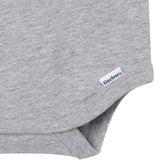 Baby Boys Gray Heather Polo Bodysuit-Gerber Childrenswear Wholesale