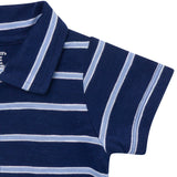 Baby Boys Navy Stripes Polo Bodysuit-Gerber Childrenswear Wholesale