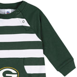 Baby Boys Green Bay Packers Football Pajamas With Pouch-Gerber Childrenswear Wholesale