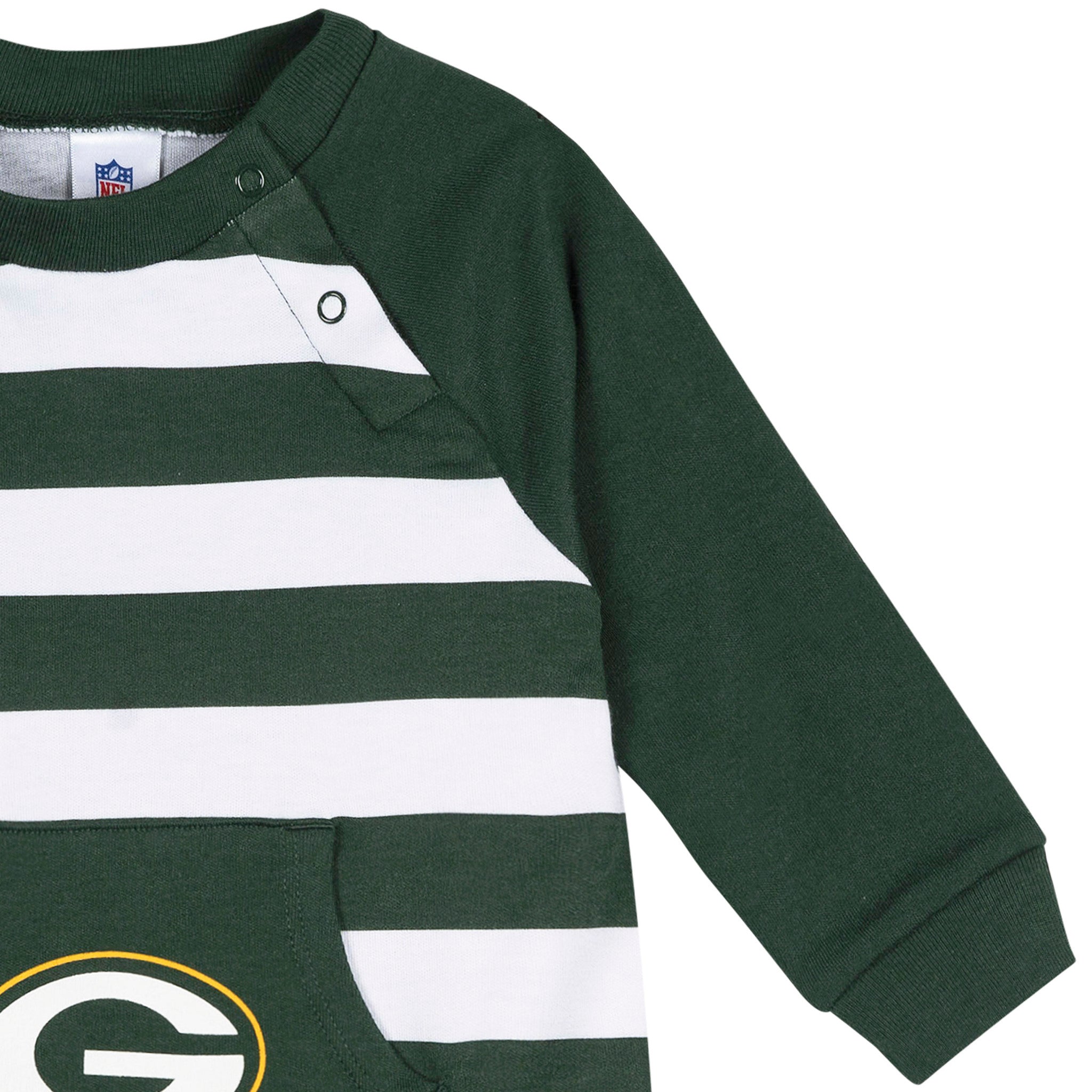 Baby Boys Green Bay Packers Football Pajamas With Pouch-Gerber Childrenswear Wholesale