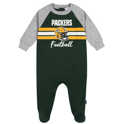 Baby Boys Green Bay Packers Footed Pajamas-Gerber Childrenswear Wholesale