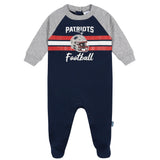 Baby Boys New England Patriots Footed Pajamas-Gerber Childrenswear Wholesale