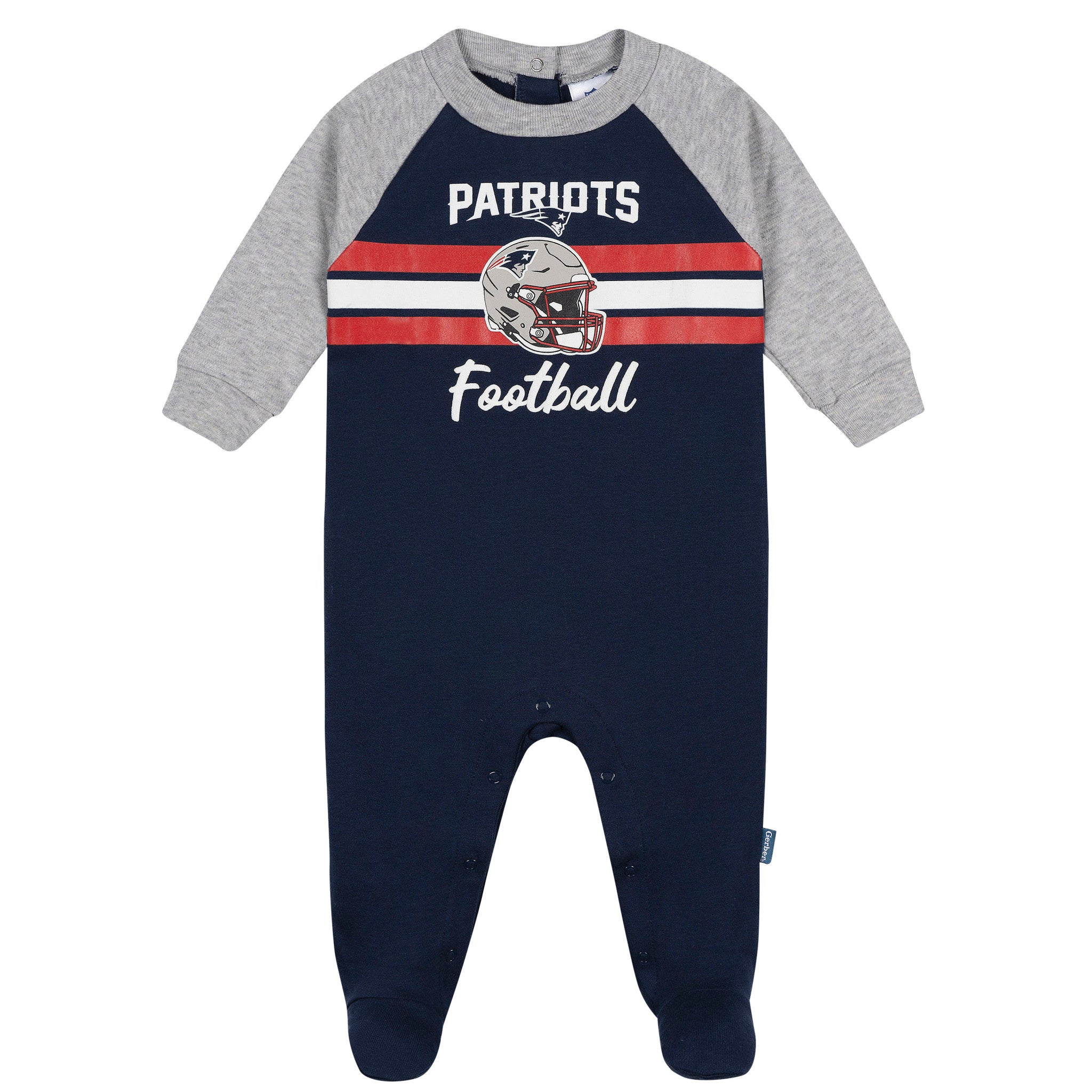 Baby Boys New England Patriots Footed Pajamas-Gerber Childrenswear Wholesale