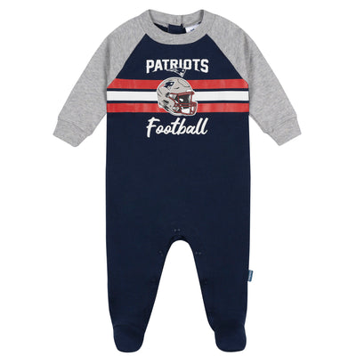 Baby Boys New England Patriots Footed Pajamas-Gerber Childrenswear Wholesale