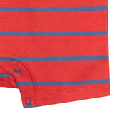 Baby Boys Red & Blue Collared Romper-Gerber Childrenswear Wholesale