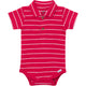 Baby Boys Red Stripes Polo Bodysuit-Gerber Childrenswear Wholesale