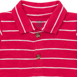 Baby Boys Red Stripes Polo Bodysuit-Gerber Childrenswear Wholesale