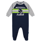 Baby Boys Seattle Seahawks Footed Pajamas-Gerber Childrenswear Wholesale