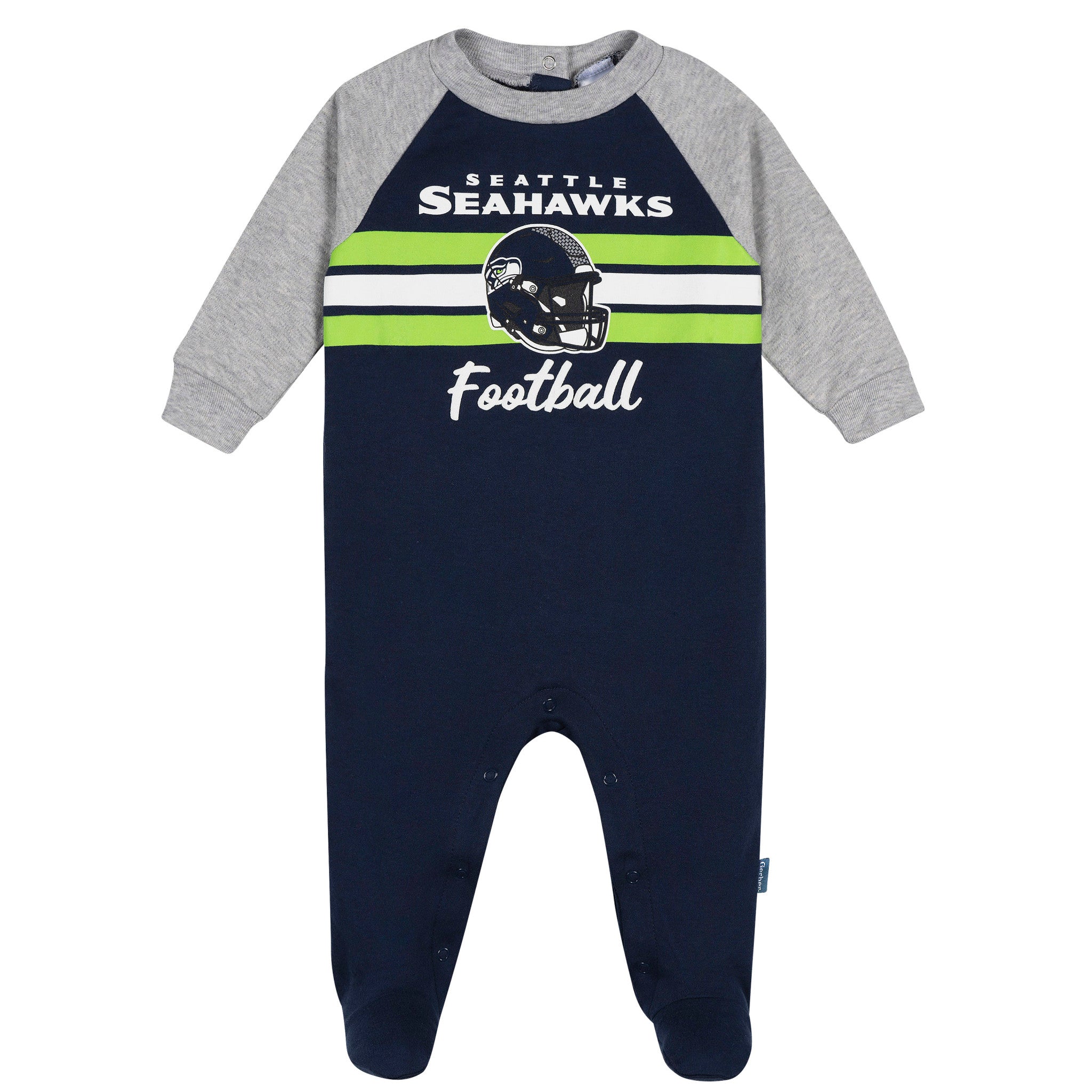 Baby Boys Seattle Seahawks Footed Pajamas-Gerber Childrenswear Wholesale
