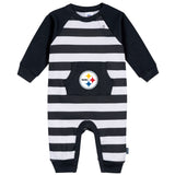 Baby Boys Pittsburgh Steelers Football Pajamas With Pouch-Gerber Childrenswear Wholesale