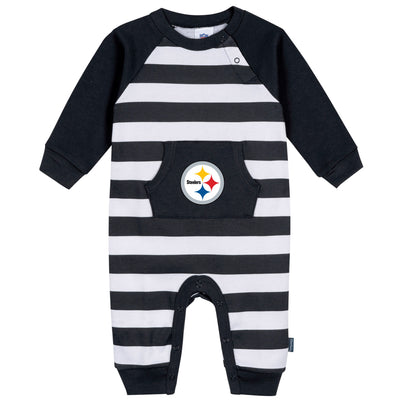 Baby Boys Pittsburgh Steelers Football Pajamas With Pouch-Gerber Childrenswear Wholesale