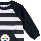 Baby Boys Pittsburgh Steelers Football Pajamas With Pouch-Gerber Childrenswear Wholesale