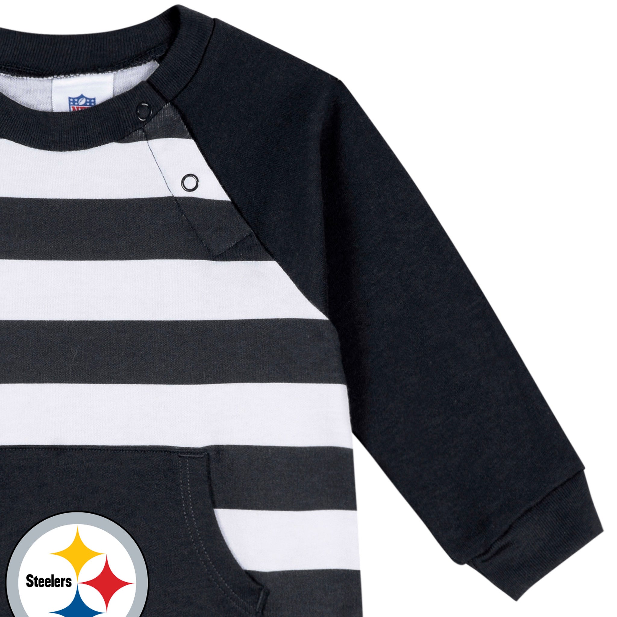 Baby Boys Pittsburgh Steelers Football Pajamas With Pouch-Gerber Childrenswear Wholesale