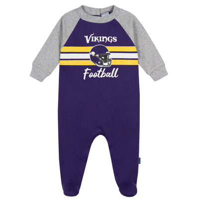 Baby Boys Minnesota Vikings Footed Pajamas-Gerber Childrenswear Wholesale