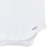 Baby Boys White Polo Bodysuit-Gerber Childrenswear Wholesale