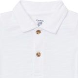 Baby Boys White Polo Bodysuit-Gerber Childrenswear Wholesale