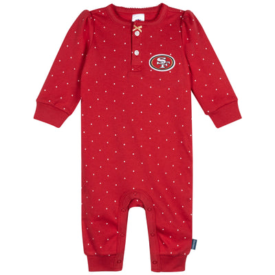 Baby Girls 49ers Footless Pajamas-Gerber Childrenswear Wholesale