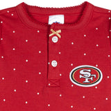 Baby Girls 49ers Footless Pajamas-Gerber Childrenswear Wholesale