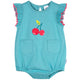 Baby Girls Aqua Cherries Pocket Romper-Gerber Childrenswear Wholesale