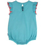 Baby Girls Aqua Cherries Pocket Romper-Gerber Childrenswear Wholesale