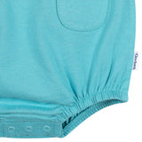Baby Girls Aqua Cherries Pocket Romper-Gerber Childrenswear Wholesale