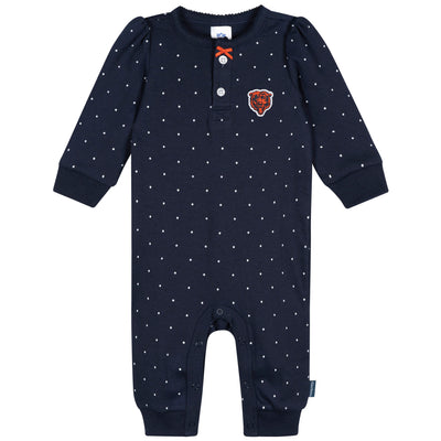 Baby Girls Chicago Bears Footless Pajamas-Gerber Childrenswear Wholesale