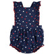 Baby Girls Blue Hearts Ruffle Strap Bubble Romper-Gerber Childrenswear Wholesale
