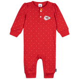 Baby Girls Kansas City Chiefs Footless Pajamas-Gerber Childrenswear Wholesale