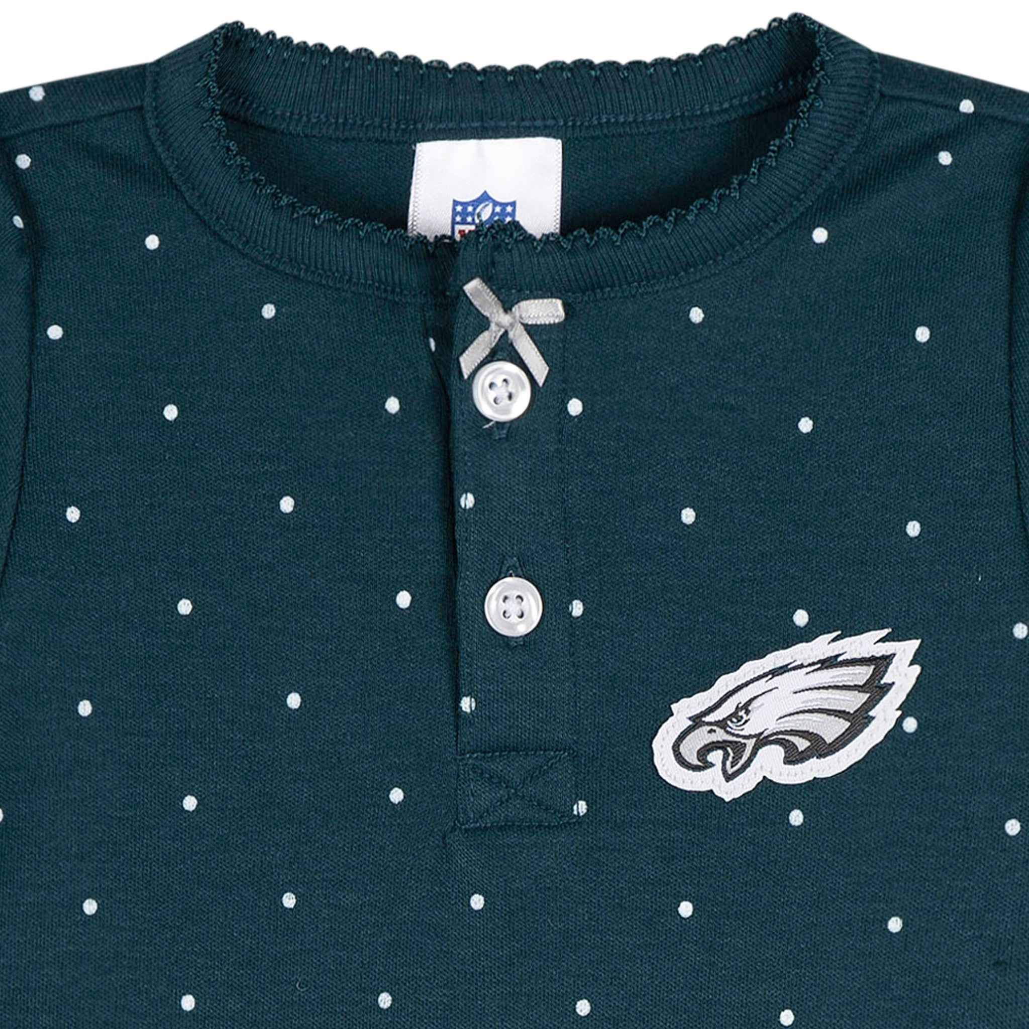Baby Girls Philadelphia Eagles Footless Pajamas-Gerber Childrenswear Wholesale