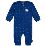 Baby Girls New York Giants Footless Pajamas-Gerber Childrenswear Wholesale