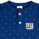Baby Girls New York Giants Footless Pajamas-Gerber Childrenswear Wholesale