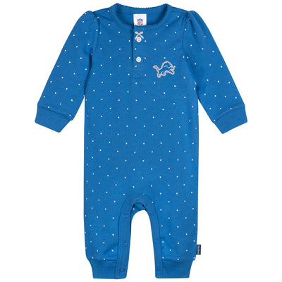 Baby Girls Detroit Lions Footless Pajamas-Gerber Childrenswear Wholesale