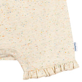 Baby Girls Oatmeal Speckle Sleeveless Ruffle Romper-Gerber Childrenswear Wholesale