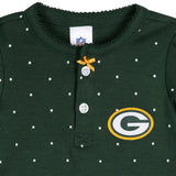 Baby Girls Green Bay Packers Footless Pajamas-Gerber Childrenswear Wholesale