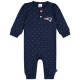 Baby Girls New England Patriots Footless Pajamas-Gerber Childrenswear Wholesale