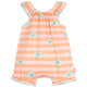 Baby Girls Pink Stripes Sleeveless Ruffle Romper-Gerber Childrenswear Wholesale