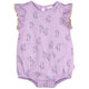 Baby Girls Purple Seahorses Pocket Romper-Gerber Childrenswear Wholesale