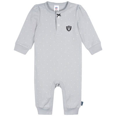 Baby Girls Las Vegas Raiders Footless Pajamas-Gerber Childrenswear Wholesale