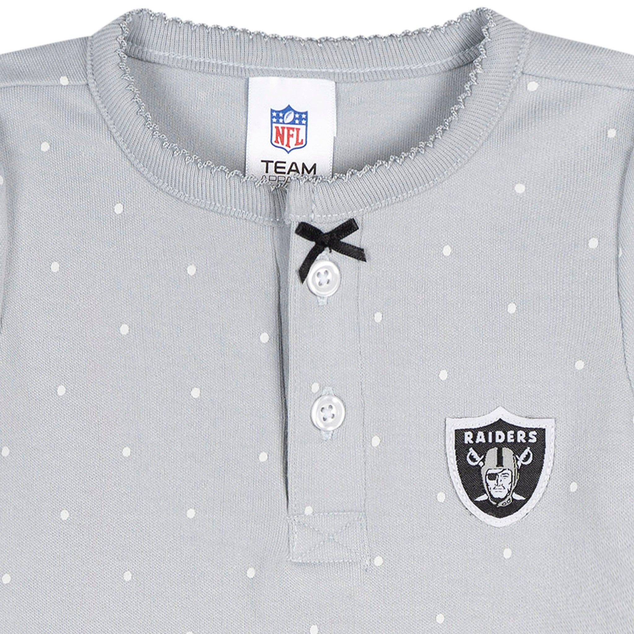 Baby Girls Las Vegas Raiders Footless Pajamas-Gerber Childrenswear Wholesale